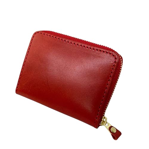 SALE ミニウォレット　茶芯　ワインレッドステッチ EXENTRI MINIWALLET (エキセントリ ミニウォレット) リッチ